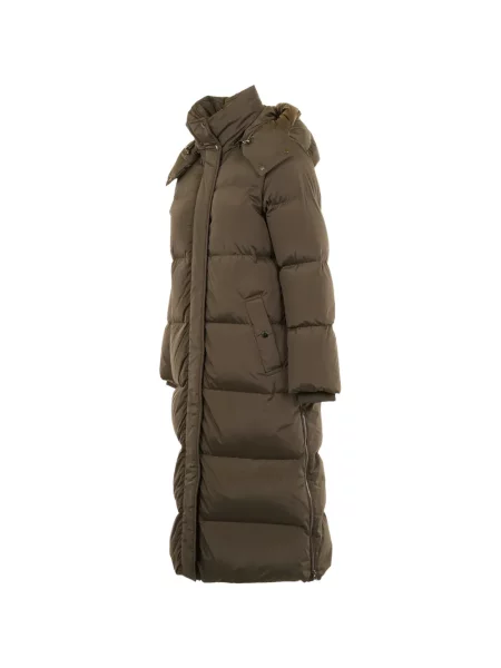 Palton Woolrich cu glugă verde