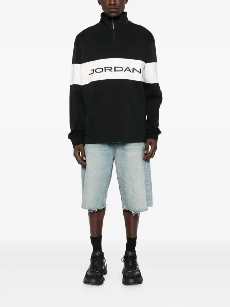 Половин цип маратонки Nike Air Zoom бродирани бяло