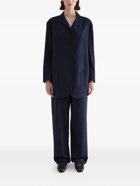 Pantaloni Jil Sander de lână albastru