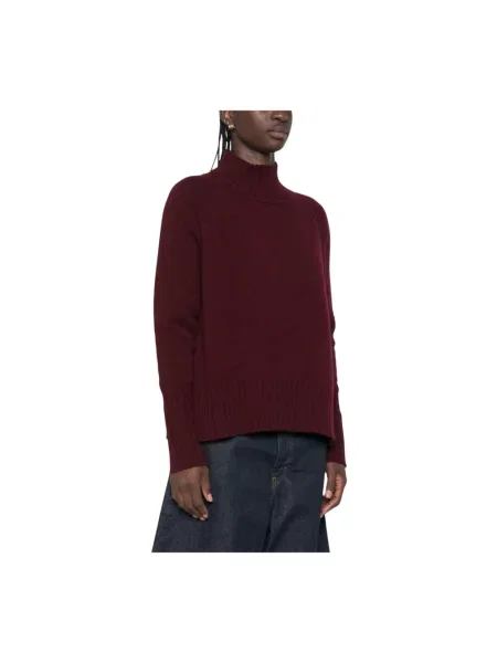 Sweter z golfem Be You czerwony