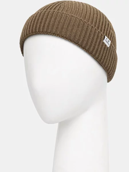 C.P. Company шапка beanie із мериносової вовни