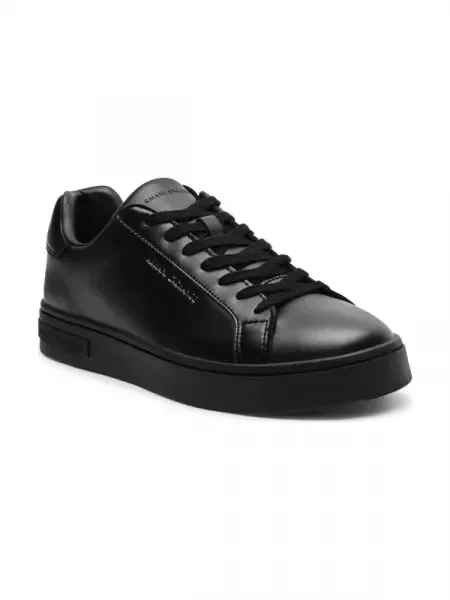 Armani Exchange Bőr sneakers tornacipő fekete