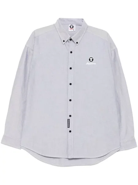 Cămașă Aape By A Bathing Ape cu mâneci lungi lungă gri