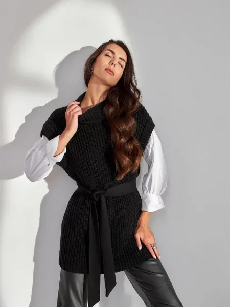 Жилет TrikoBakh вовна/поліестер чорний