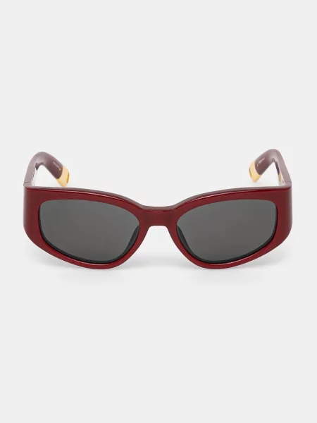 Jacquemus okulary przeciwsłoneczne GALA bordowy