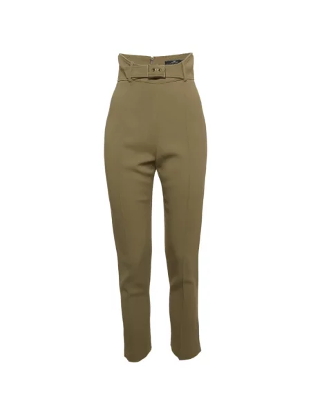 Pantaloni Elisabetta Franchi din crep verde