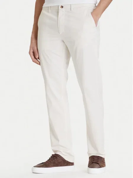 Tommy Hilfiger Pantaloni chino Denton Écru Straight Fit