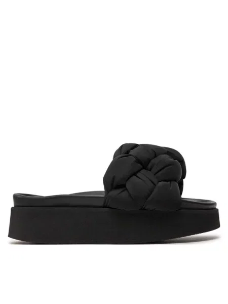 Плетеные шлепанцы Inuikii черные