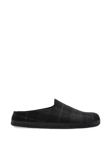 Papuci tip mules Birkenstock în carouri negru
