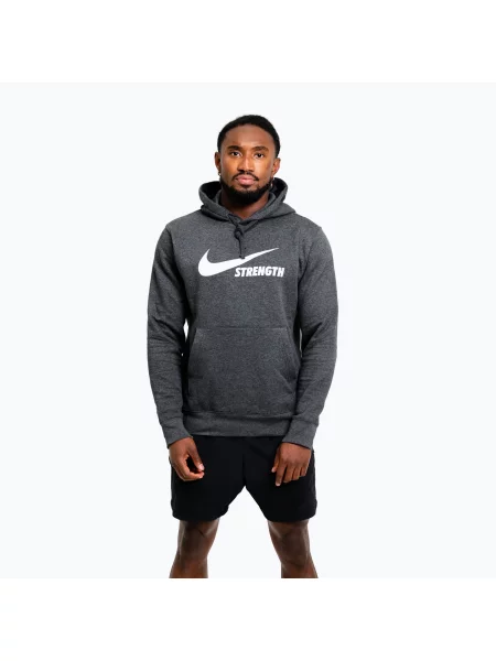 Hanorac cu glugă Nike Strength alb