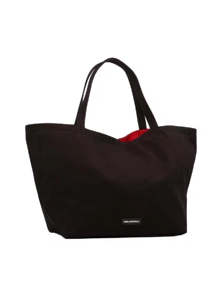 Platno shopper torbica Karl Lagerfeld crna