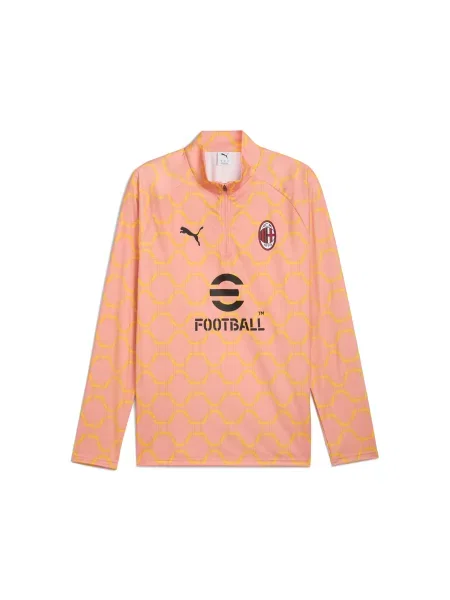 Bluza przedmeczowa z zamkiem AC Milan PUMA różowa