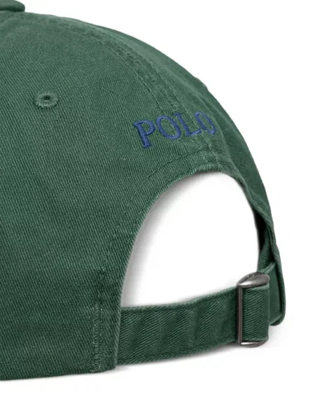 Kožené pantofle Polo Ralph Lauren s autogramem s výstřihem do v zelené