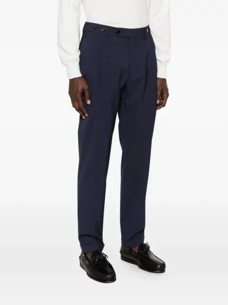 Pantaloni Berwich plisate albastru