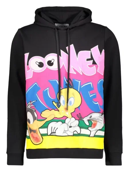 Hanorac cu glugă Iceberg cu imagine negru