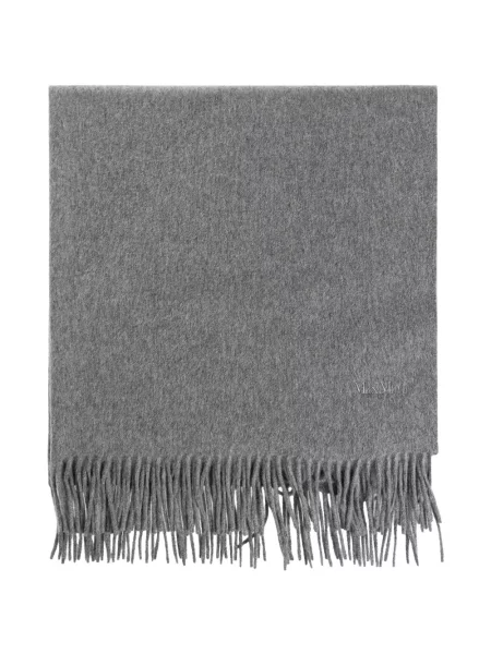 Fular Max Mara cu broderie gri