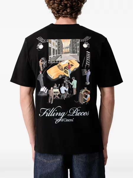 Tricou Filling Pieces cu imagine negru