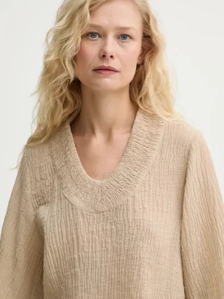 Блузка By Malene Birger MOON однотонна бежевий