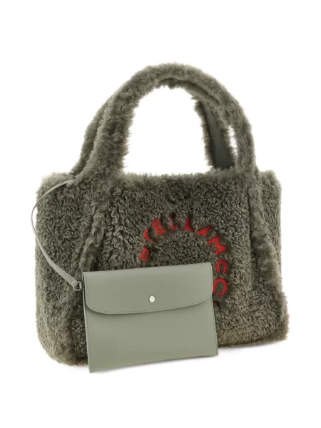 Medvjedić shopper torbica Stella Mccartney s autogramom zelena