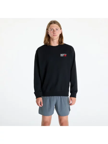 Hanorac New Balance Athletics Premium Logo Crew Black XL negru