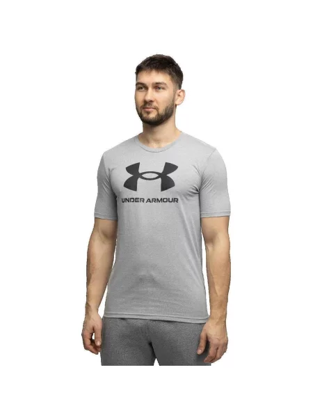 Tricou Under Armour cu autograf gri