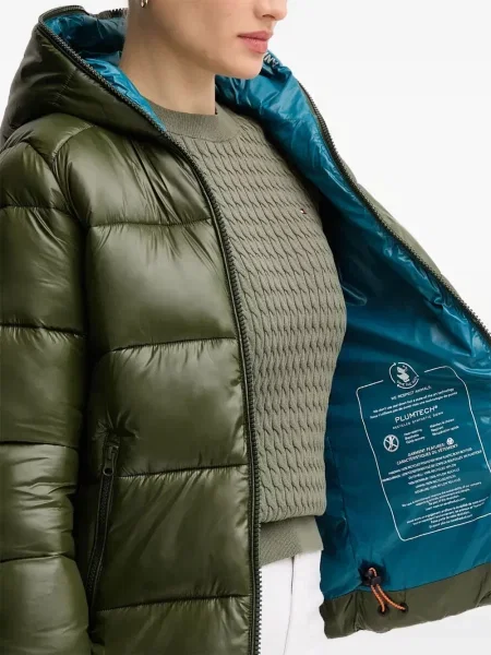 Geacă cu puf Save The Duck cu glugă verde