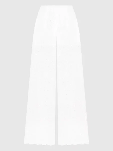 Штани Brigid з вишивкою бродері Charo Ruiz білі