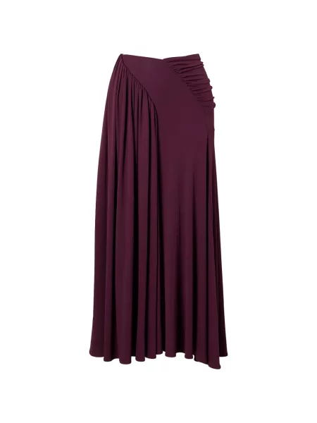 Fustă Rabanne cu volane drapată violet