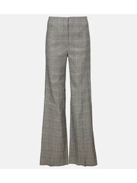 Pantaloni Veronica Beard de in în carouri cu picior lat gri