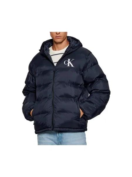 Geacă de blugi Calvin Klein Jeans albastru