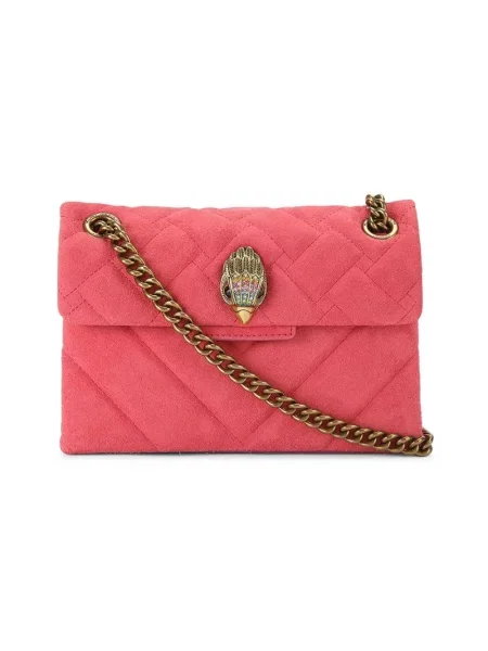 Kurt Geiger London torebka crossbody zamszowa KENSINGTON różowa