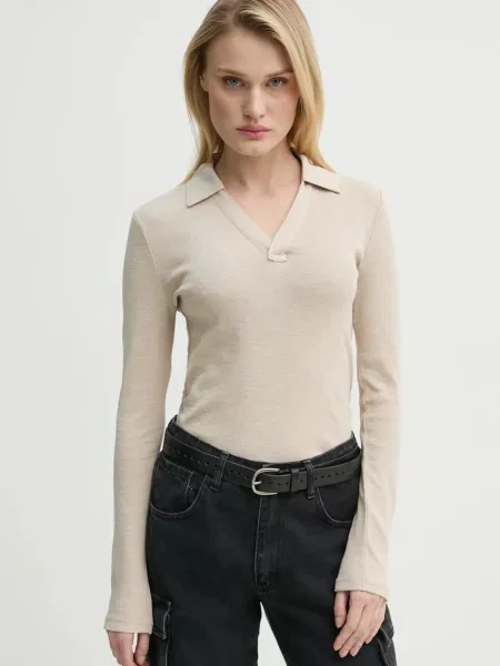 Majica z dolgimi rokavi G-Star bež