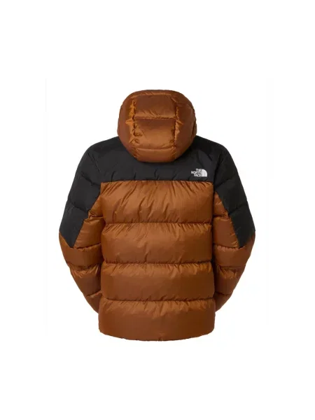 Kurtka puchowa The North Face Diablo Down Hoodie mushroom ember/black heather/recycled brązowa
