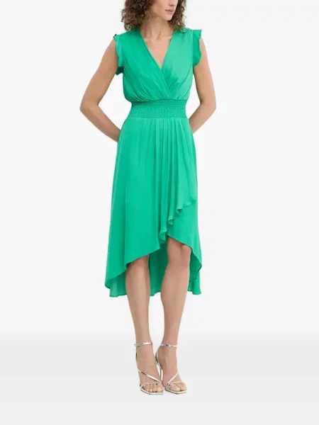 Rochie Morgan cu volane verde
