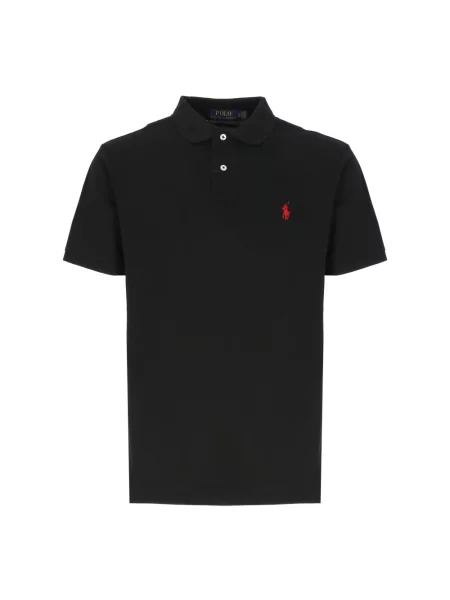 Lniana koszulka polo Polo Ralph Lauren czarna