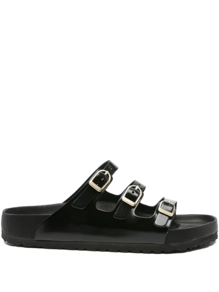 Sandale Birkenstock din piele cu cataramă negru