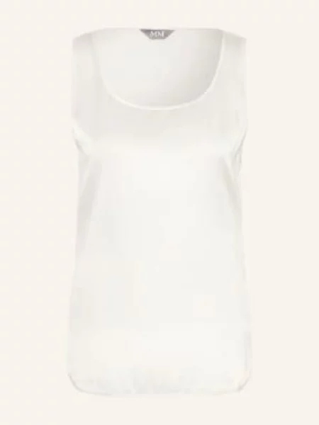 Top z jedwabiu Mm By Max Mara beżowy