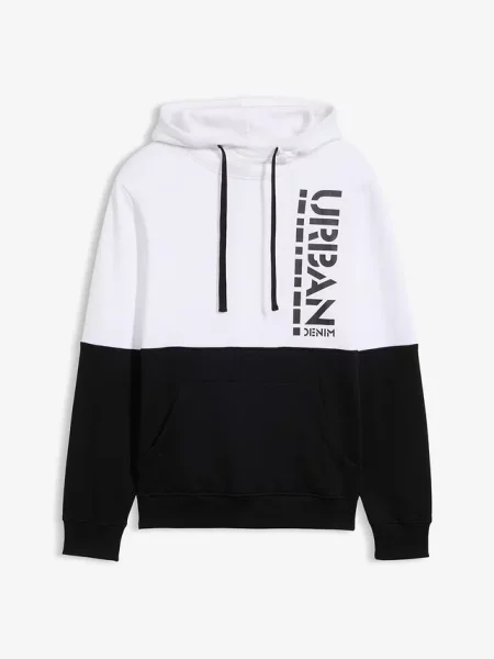 Bluza z kapturem z czystej bawełny organicznej czarna