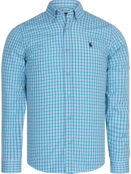 Карирана риза Dewberry синьо