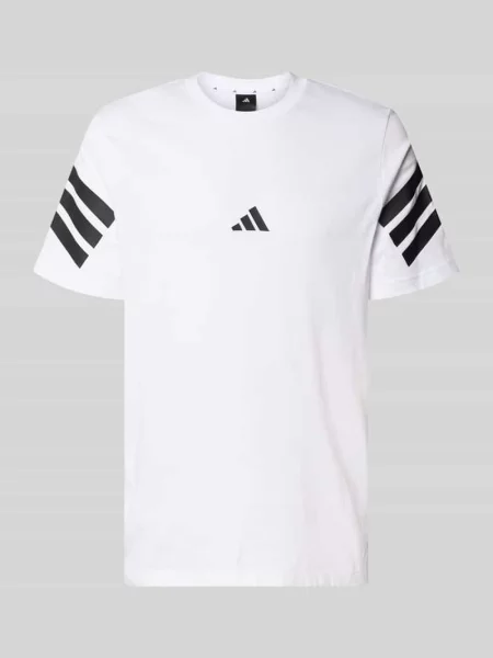 T-shirt o kroju regular fit z czystej bawełny Adidas biała