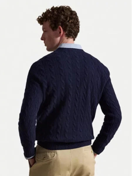 Polo Ralph Lauren Pulover mornarsko plava / vatreno crvena