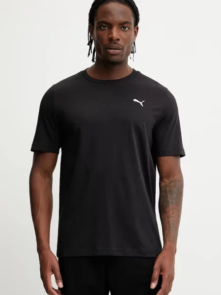Тениска Puma с изчистен дизайн черно