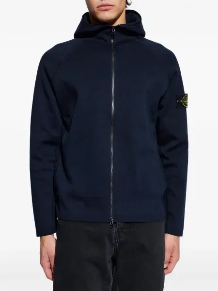 Hanorac cu glugă Stone Island cu strasuri albastru