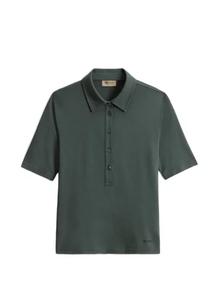 Tricou polo Woolrich cu imagine verde