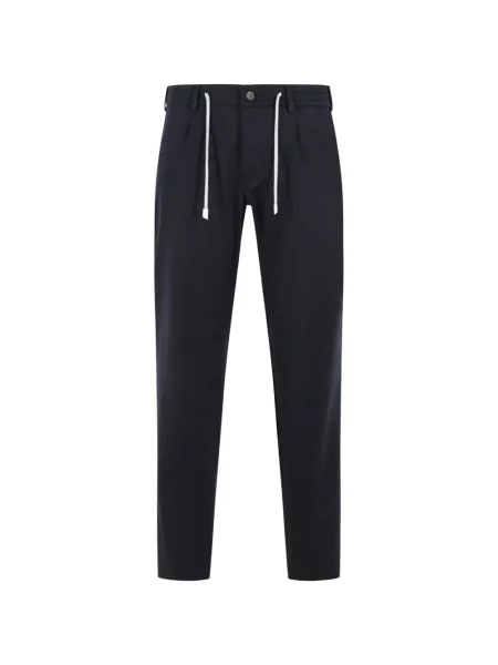 Pantaloni Eleventy cu cordon albastru