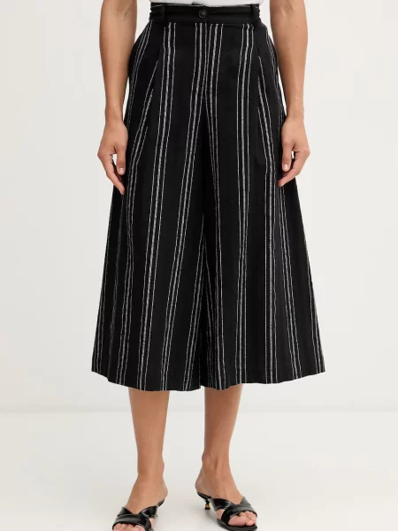 United Colors of Benetton pantaloni culottes pentru femei cu in negru