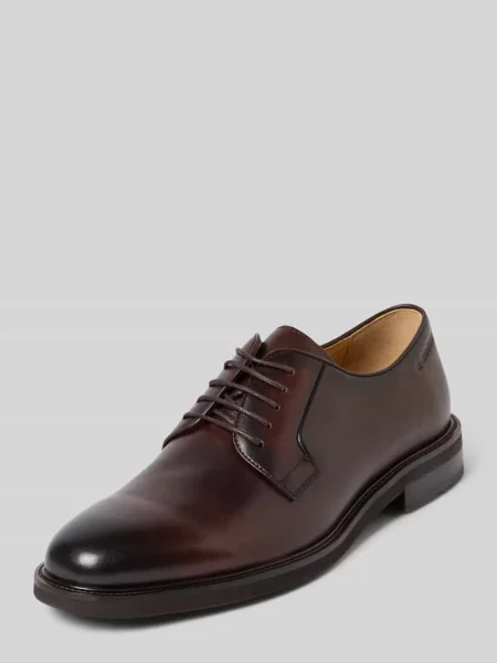 Derby ze skóry z wytłaczanym logo model UMMO' Cg - Club Of Gents
