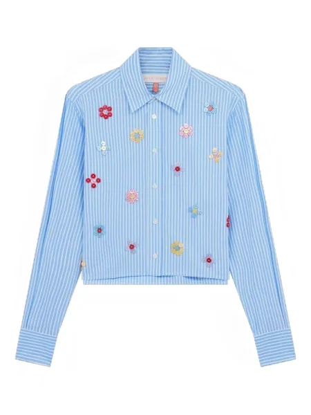 Koszula Mira Mikati z cekinami w paski niebieska