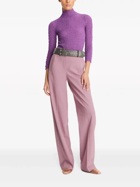 Vilnonės kelnės Tory Burch rožinė
