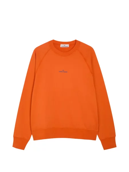 Hanorac Stone Island cu imagine portocaliu